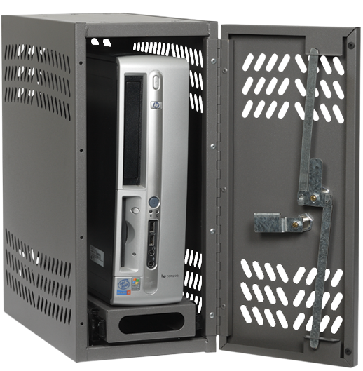 Tower Computerin Locking Cabinet PNG