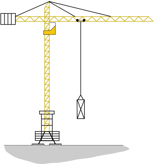 Tower Crane Construction Silhouette PNG