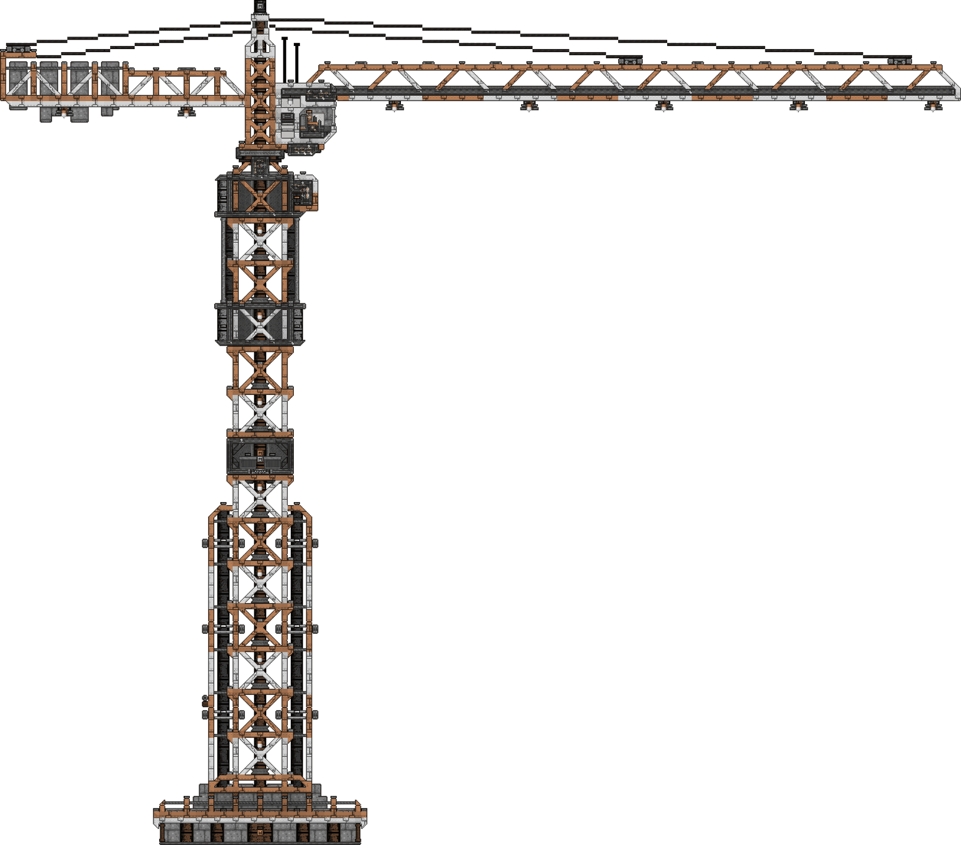 Tower Crane Construction Site PNG