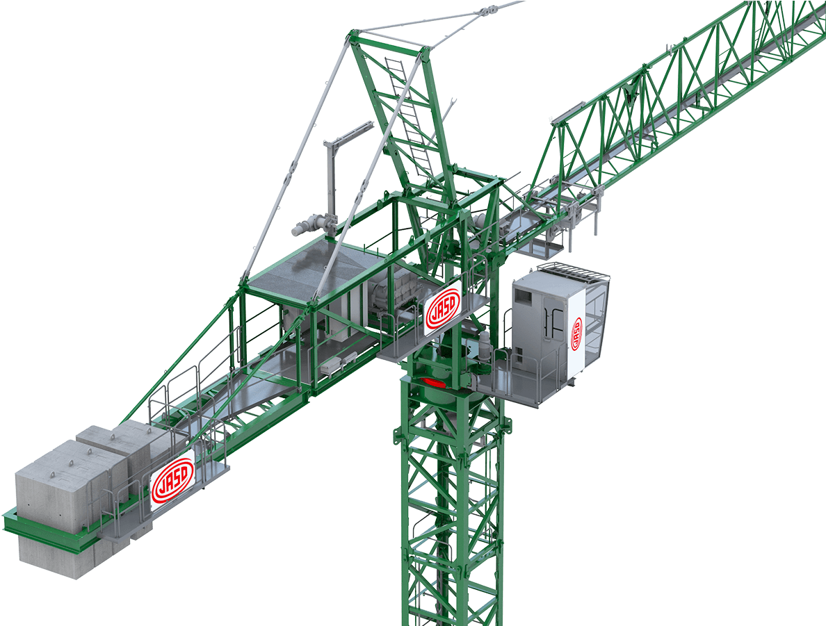 Tower Crane Isolatedon Gray Background PNG