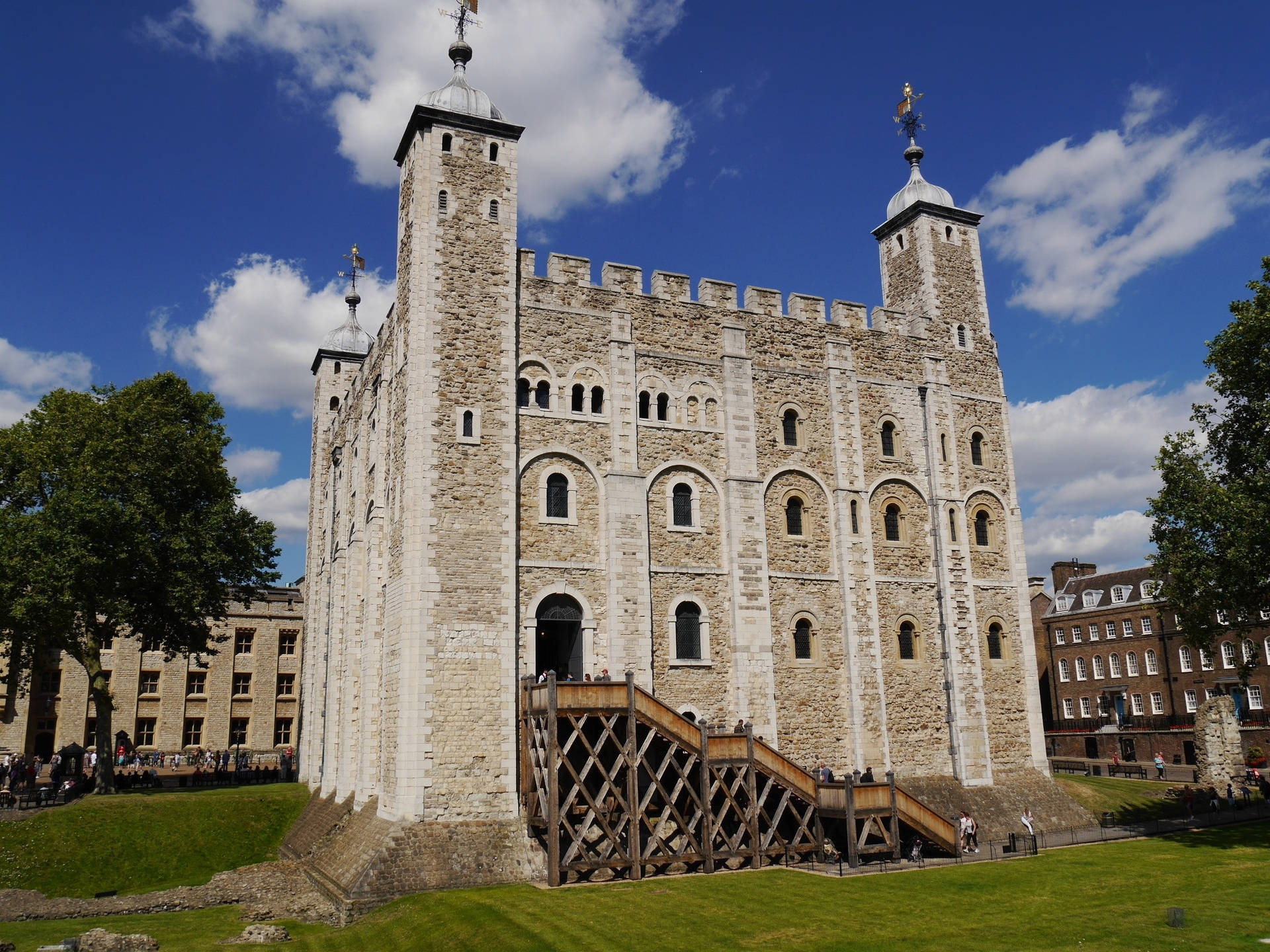 Tower Of London Wooden Stairs Wallpaper