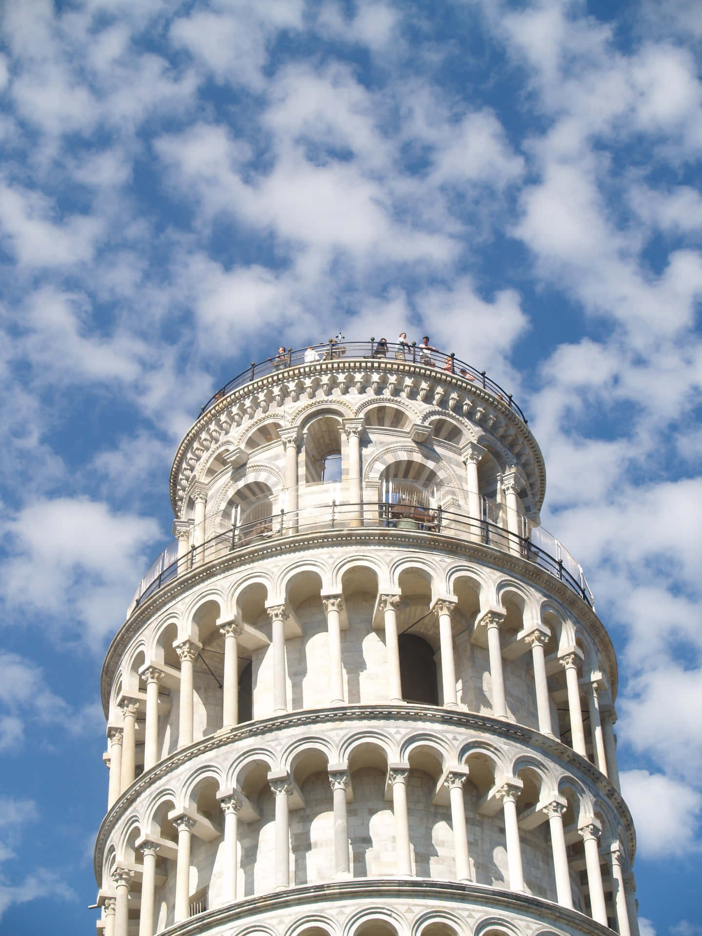 Torrede Pisa En Mármol Blanco Fondo de pantalla