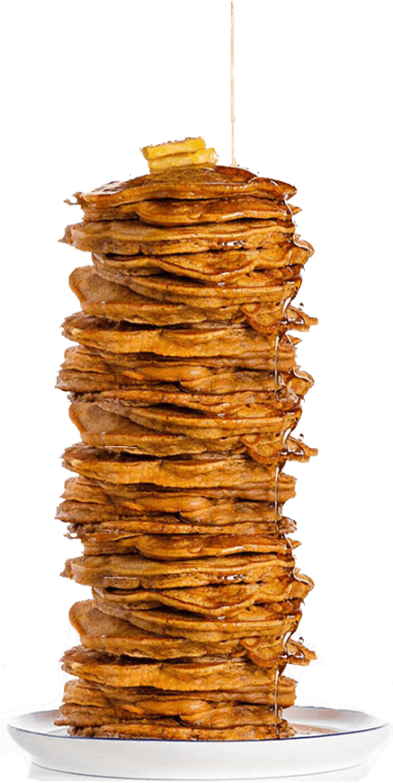Towering Stackof Pancakeswith Syrup PNG