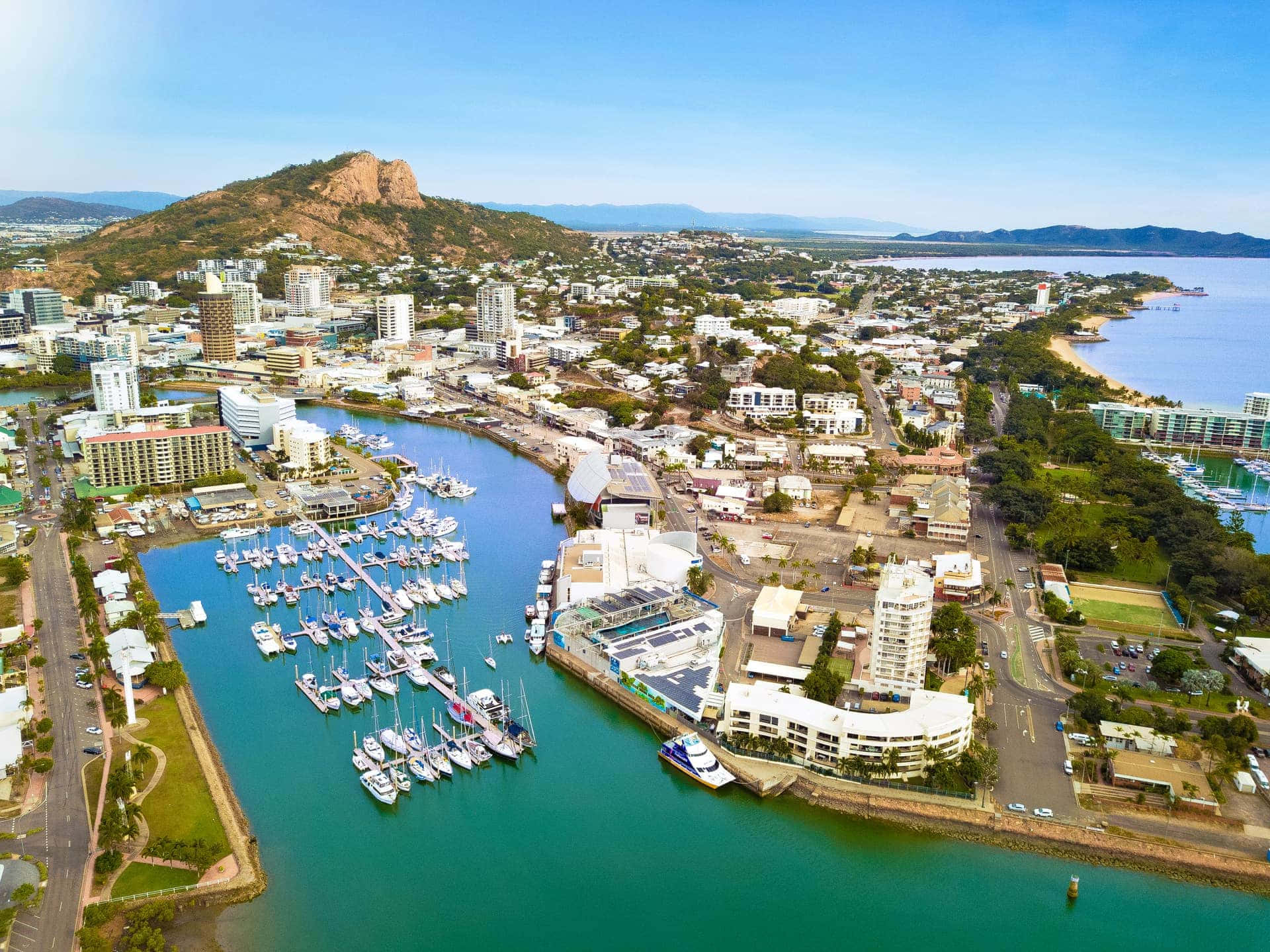 Townsville Aerial View Castle Hill Marina Wallpaper