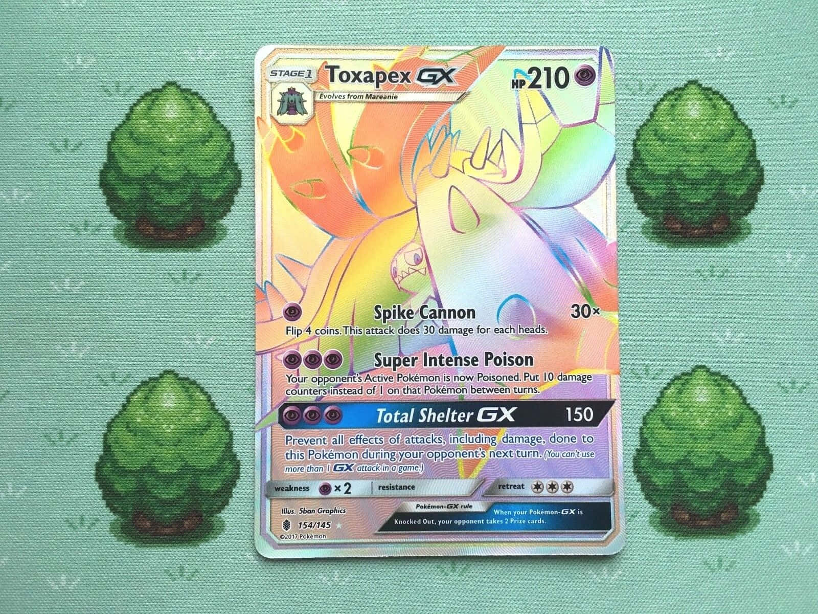 Toxapex Pokémon Trading Card Wallpaper
