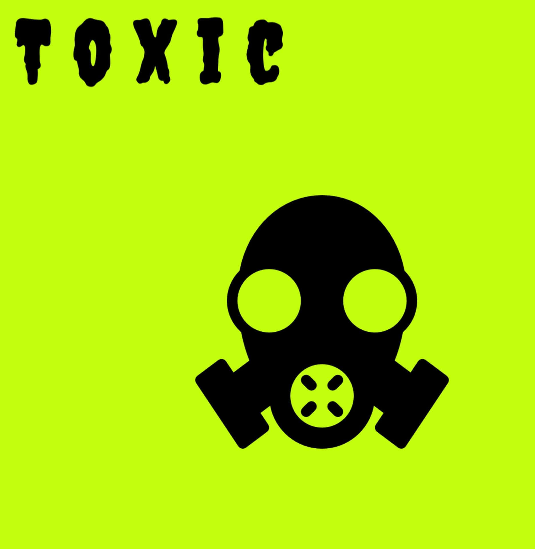 A Gas Mask With The Word Toxic On It Wallpaper