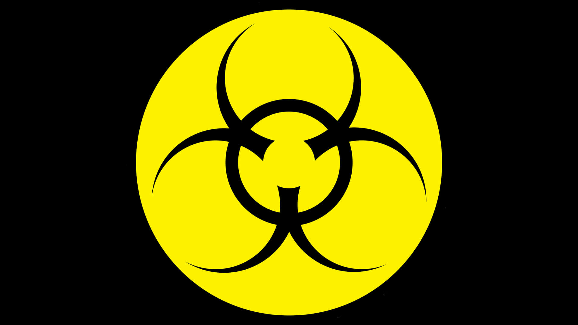 Biohazard Symbol Yellow And Black Wallpaper