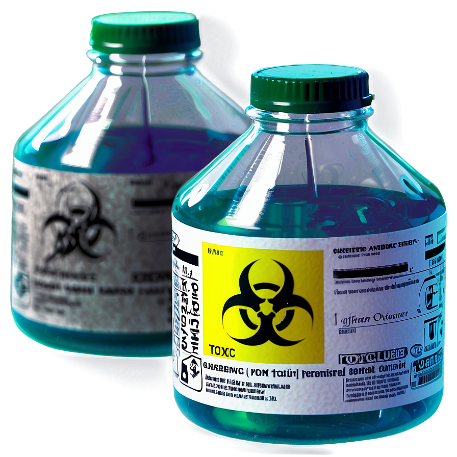 Toxic Chemicals Bottle Png 06202024 PNG