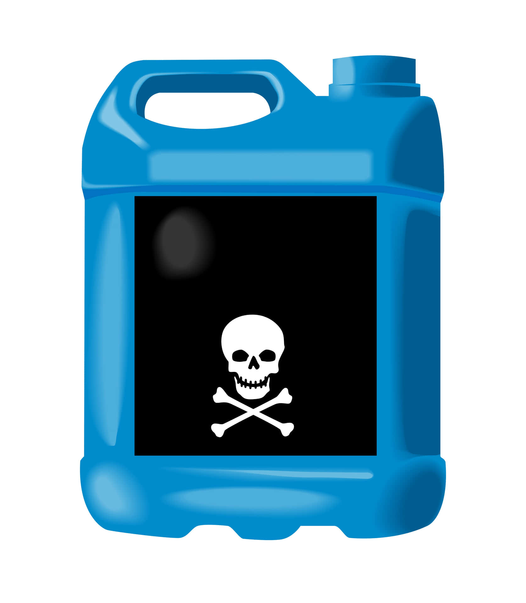 A Blue Gallon With A Skull And Crossbones On It Wallpaper