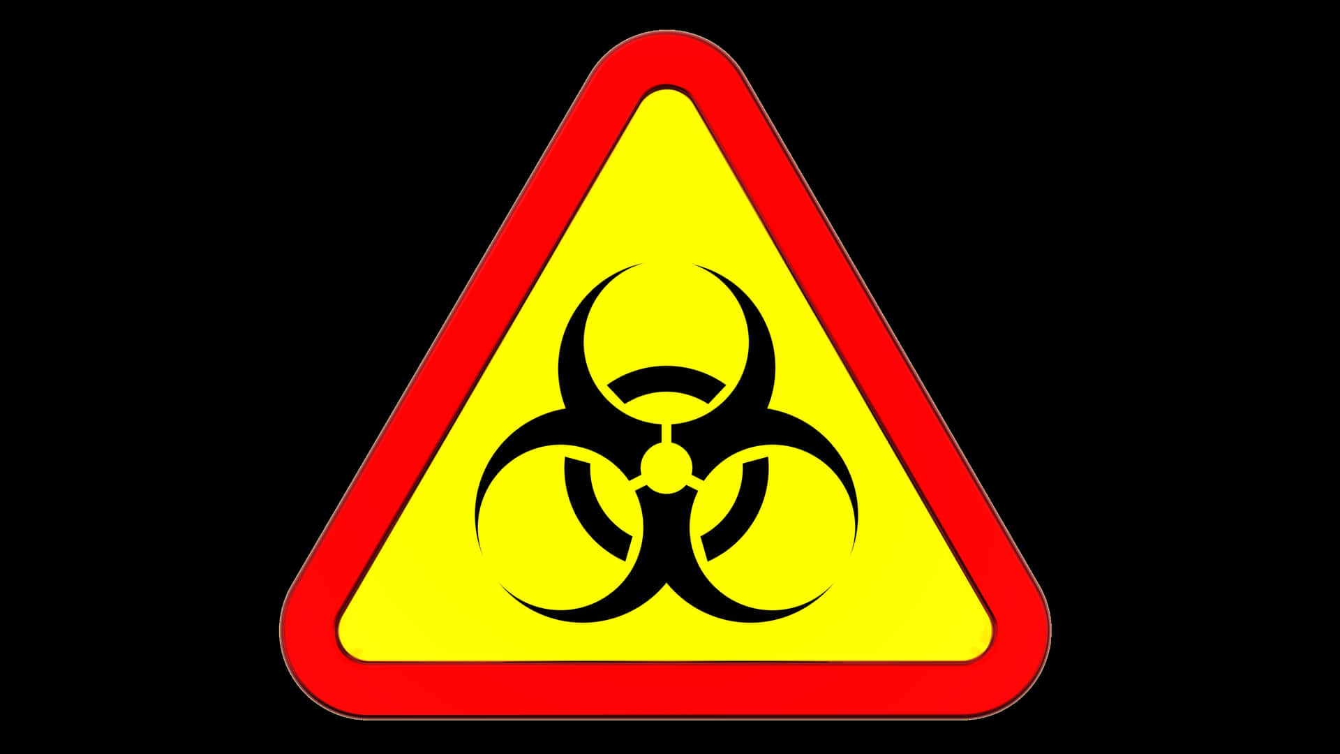 Triángulocon El Símbolo Tóxico De Biohazard. Fondo de pantalla