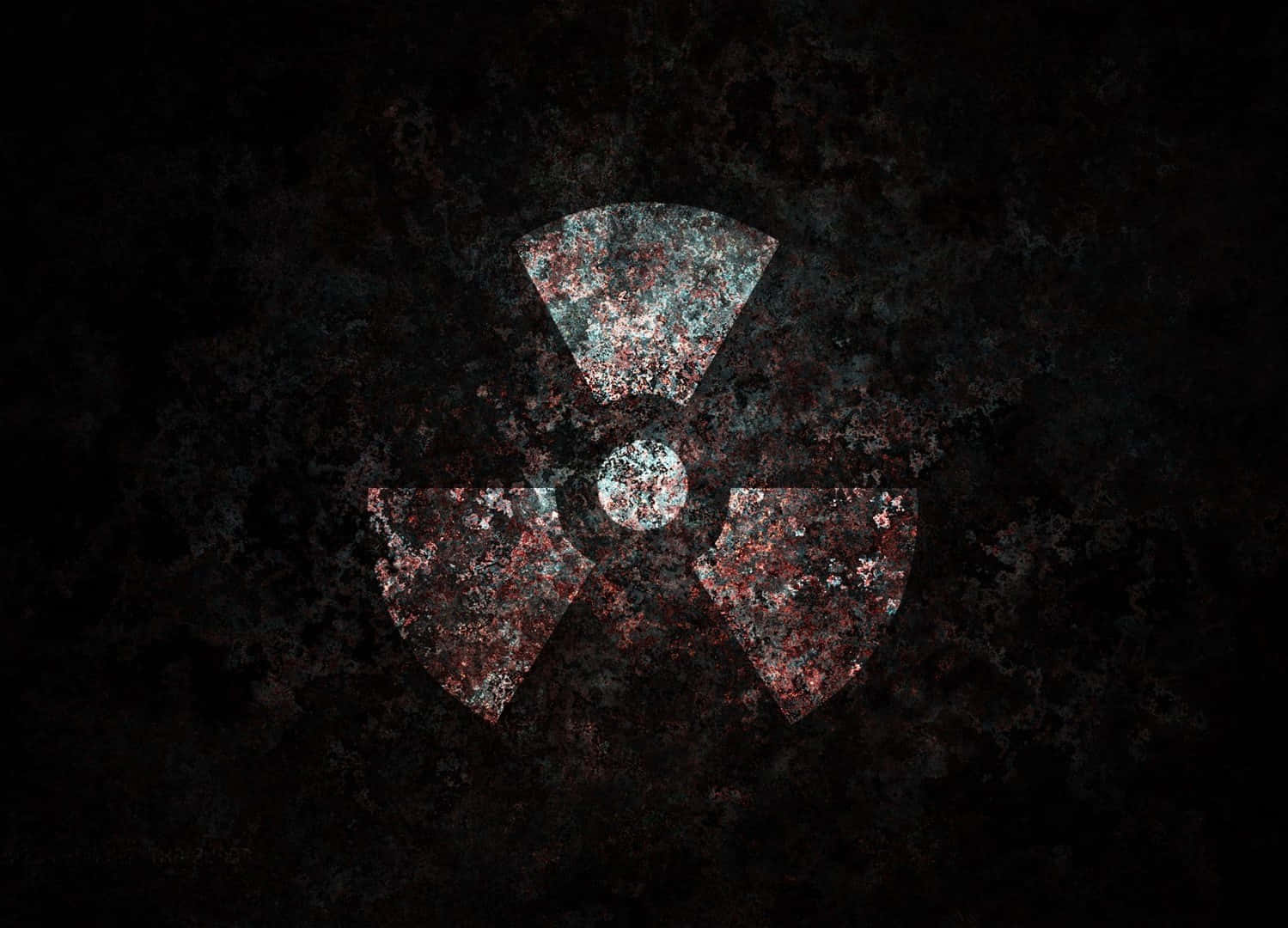 A Radioactive Symbol On A Dark Background Wallpaper