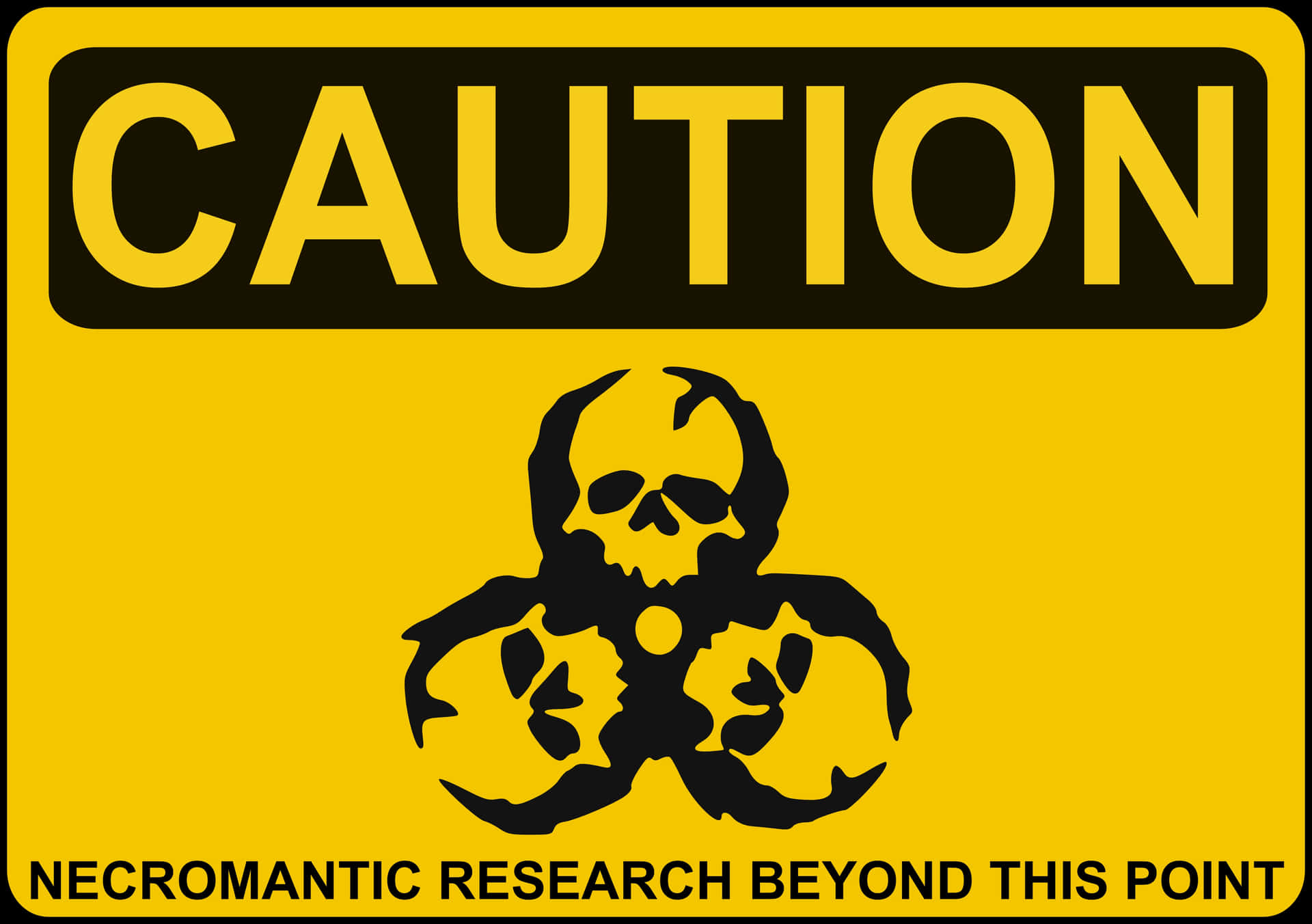 Download Caution Necromonic Research Beyond Point Wallpaper ...