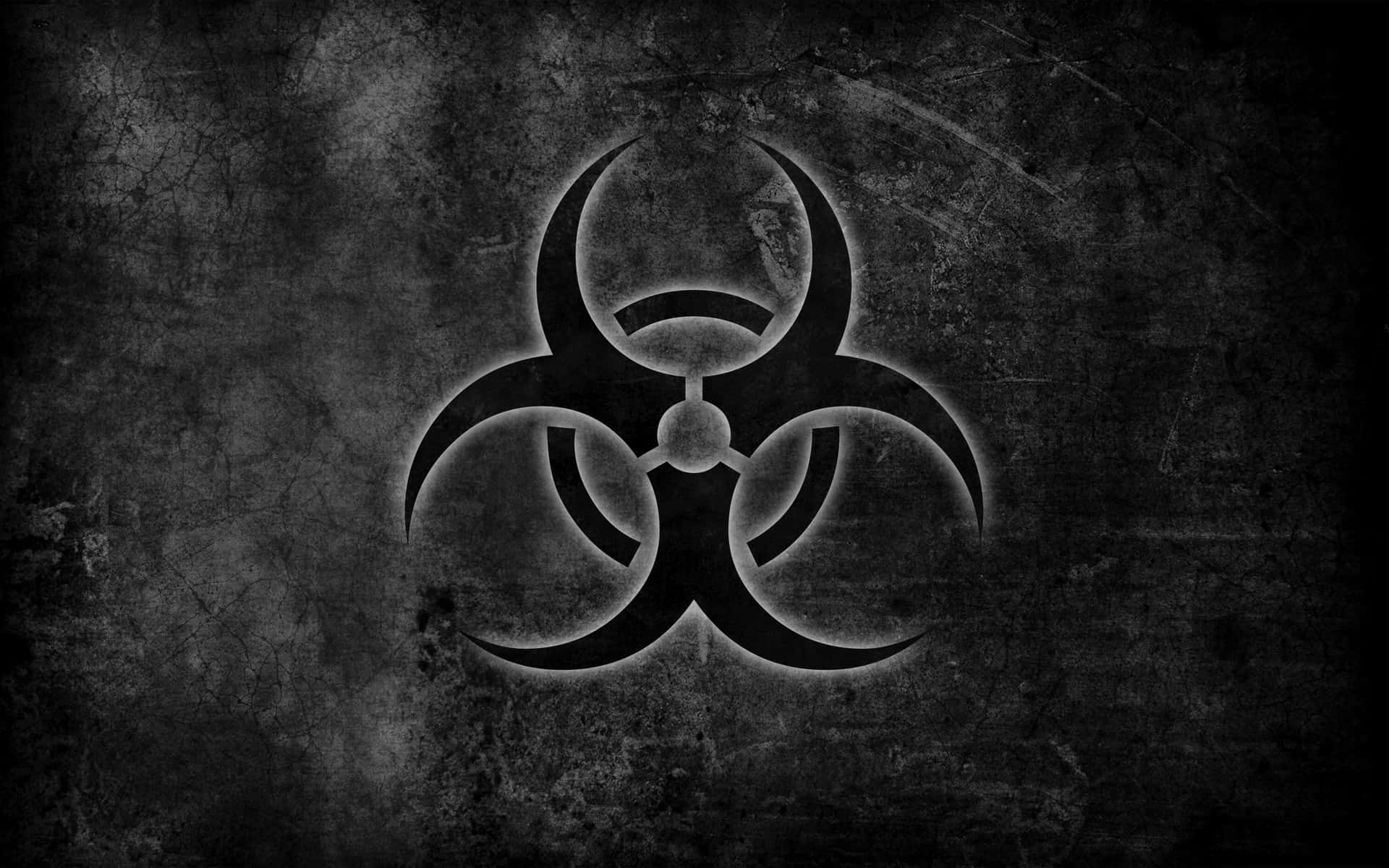 Gråt Giftfarligt Biohazard Symbol Wallpaper