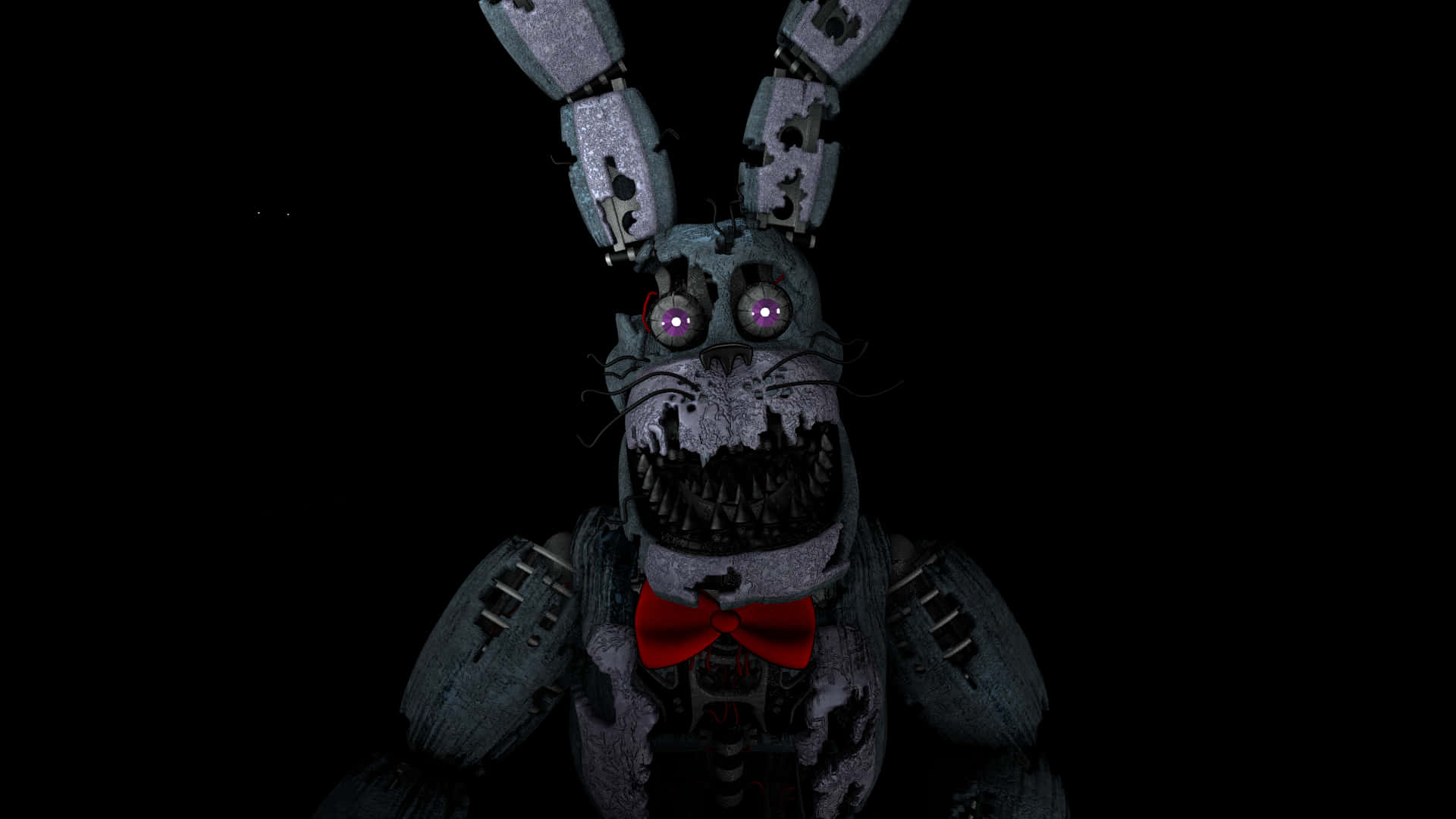 A Rabbit With A Bow Tie And A Black Background Wallpaper