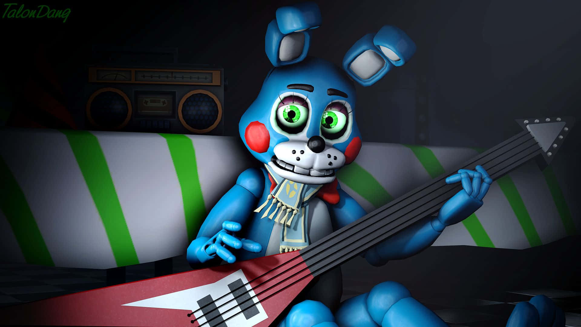 Toy Bonnie Holding Guitar Wallpaper