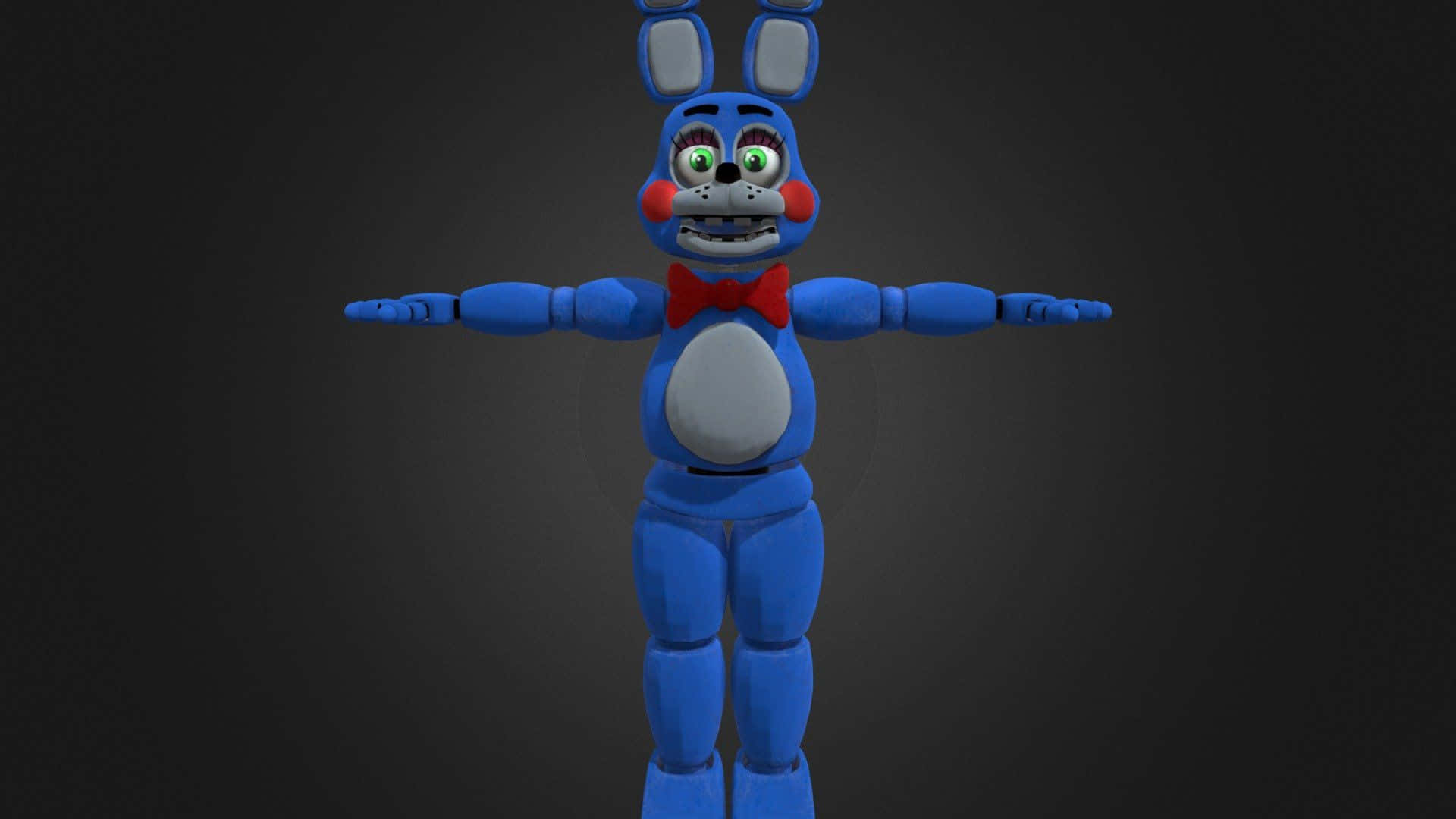 A Blue Bunny With A Bow Tie And A Bow Wallpaper