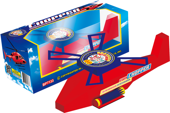 Toy Chopper Fireworks Packaging PNG