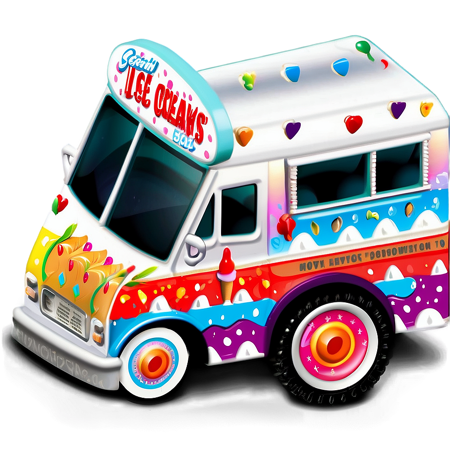 Toy Ice Cream Truck Car Png 14 PNG