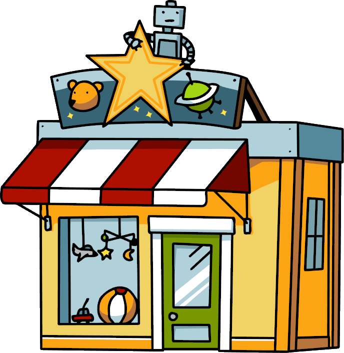 Toy Shop Cartoon Illustration PNG