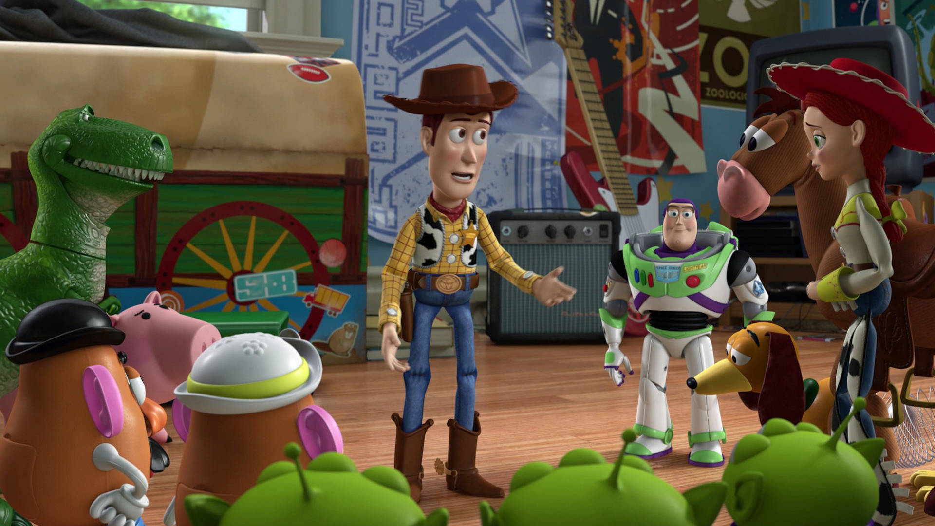 Reunióndel Elenco De Toy Story 3. Fondo de pantalla