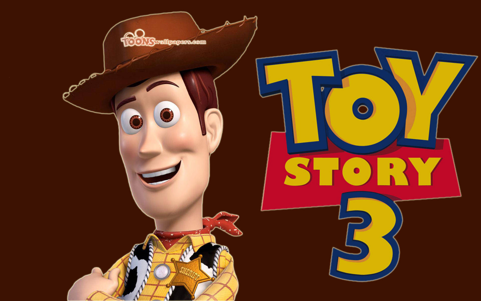 Toy Story 3 Cowboy Woody tema baggrunden. Wallpaper