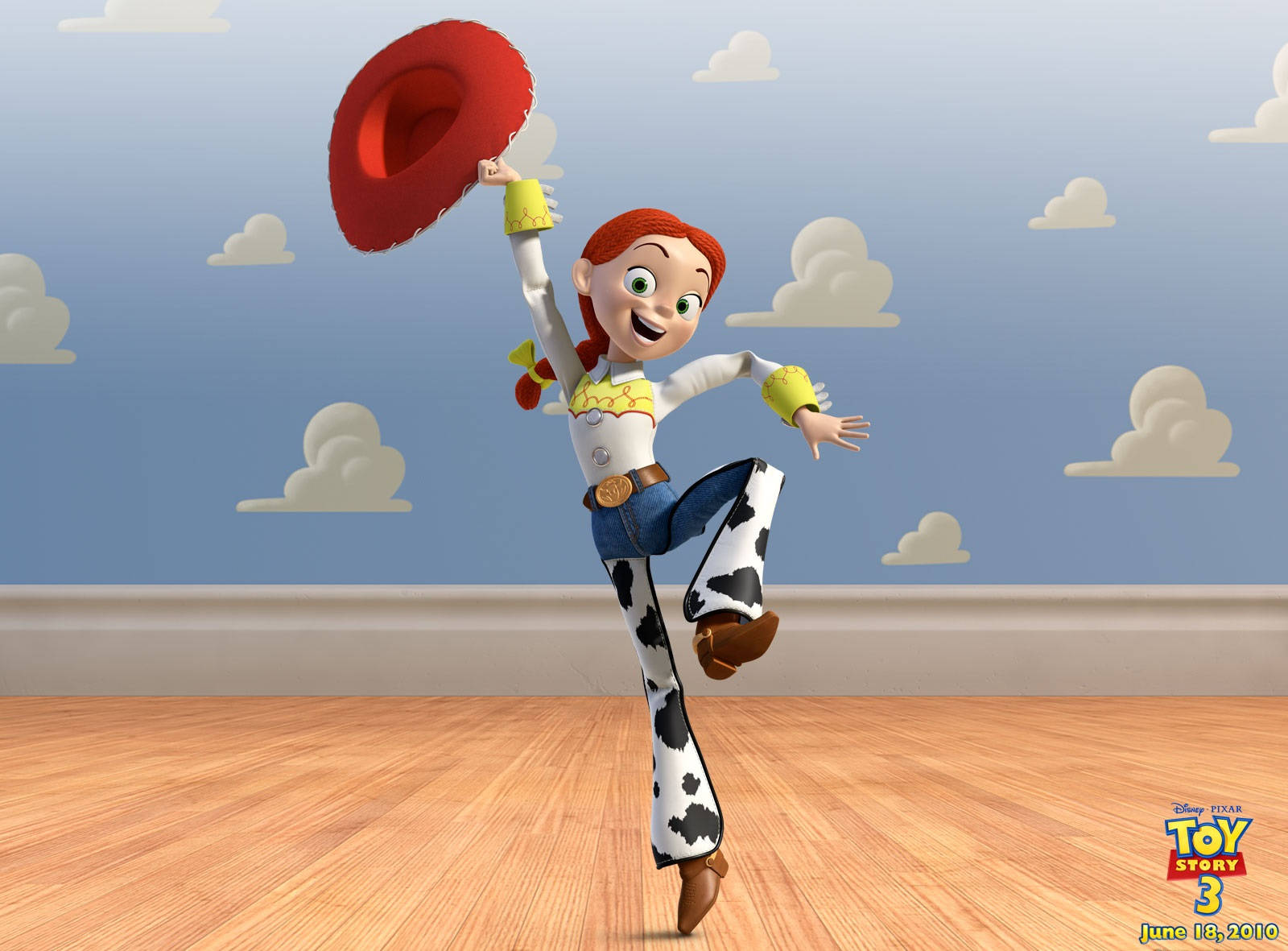 Pósterde Toy Story 3 Con Jesse Bailando. Fondo de pantalla
