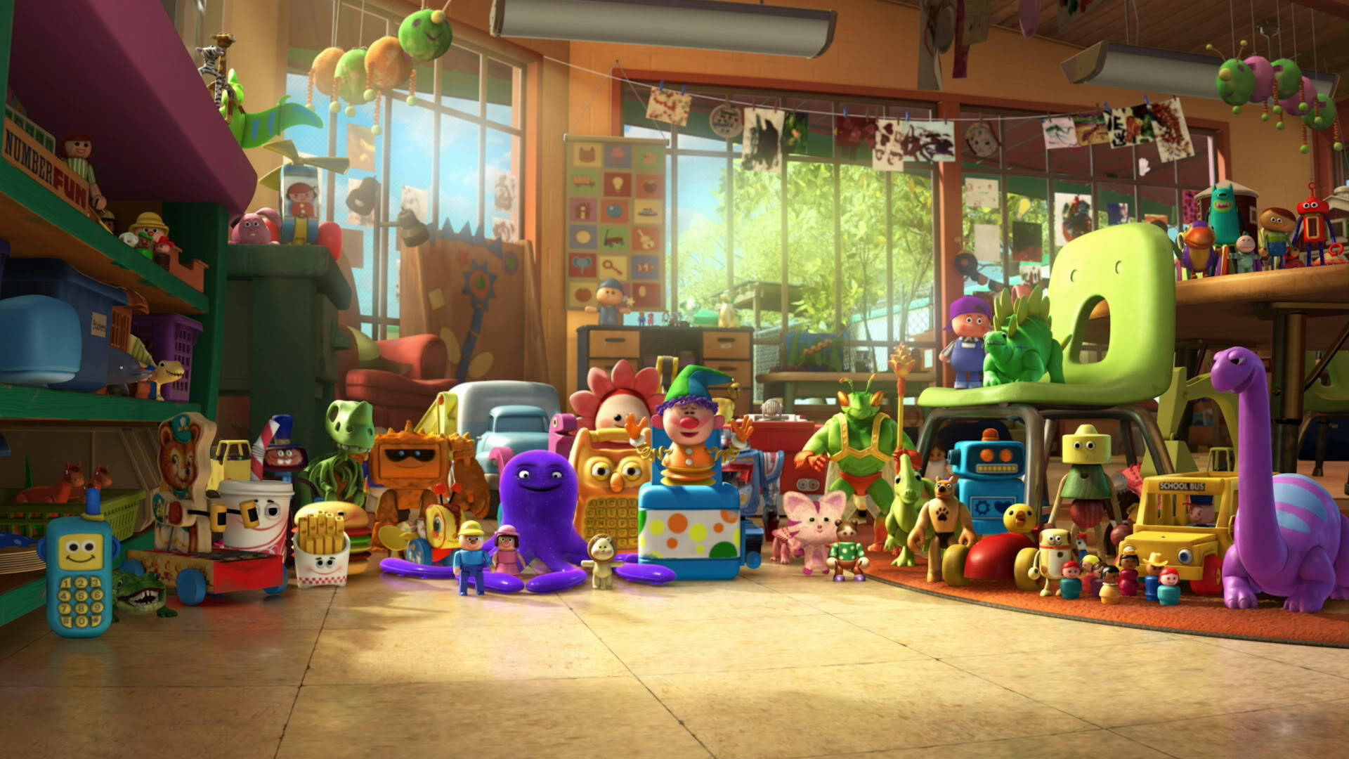 Juguetesde Toy Story 3 En La Sala De Juegos Fondo de pantalla