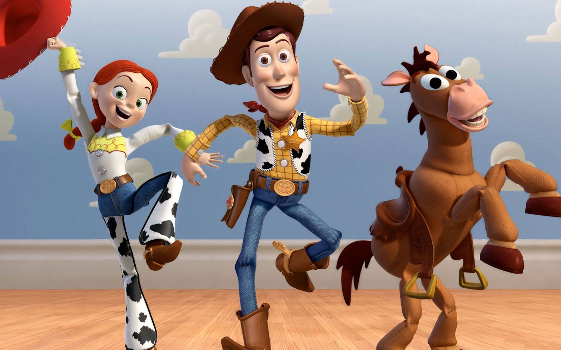 Toystory 3 Woody, Jessie Y Bullseye Fondo de pantalla