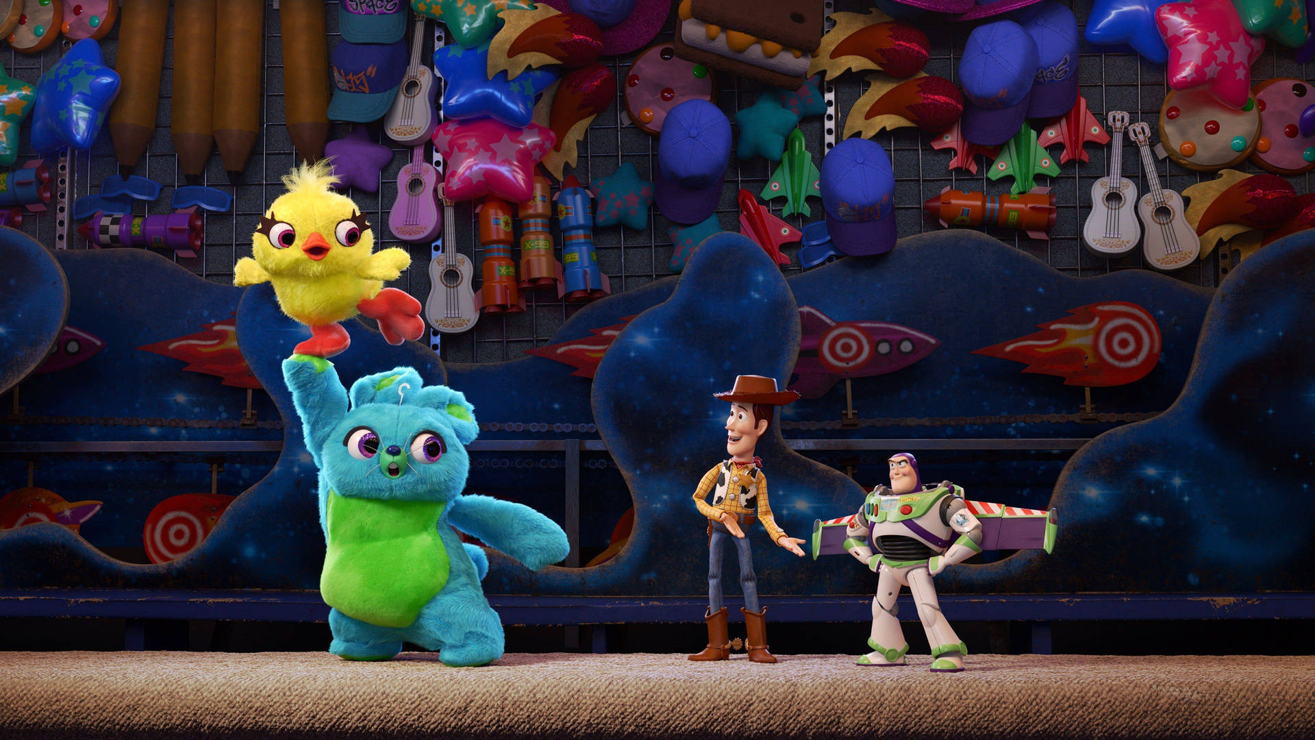 Toy Story 4 Ducky And Bunny Wallpaper