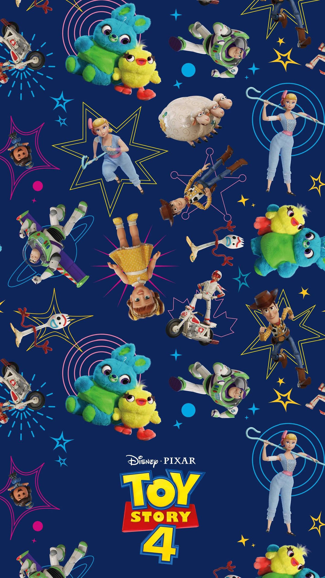 Toy Story 4 Pattern Wallpaper