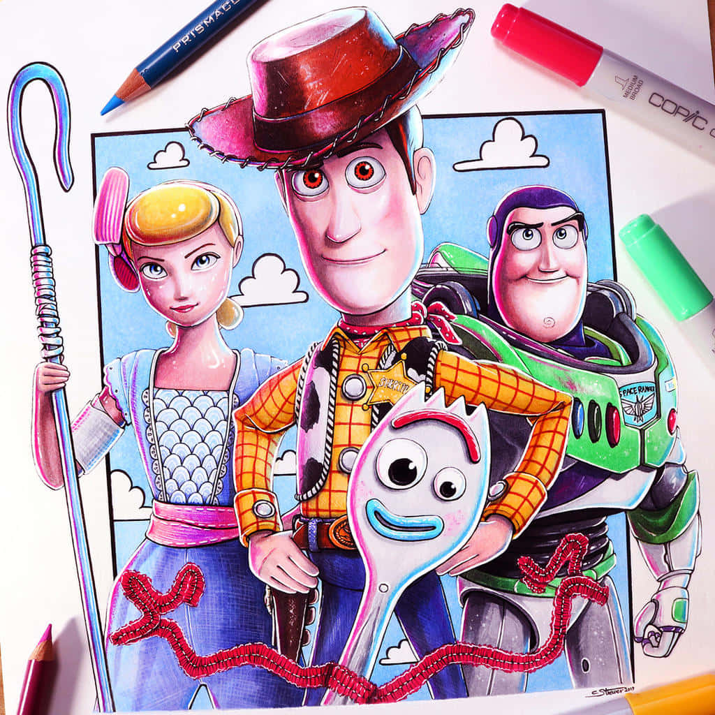 Lets SKETCH SHERIFF WOODY from TOY STORY 4  DeMoose Art  Woody toy story  Toy story Sheriff woody