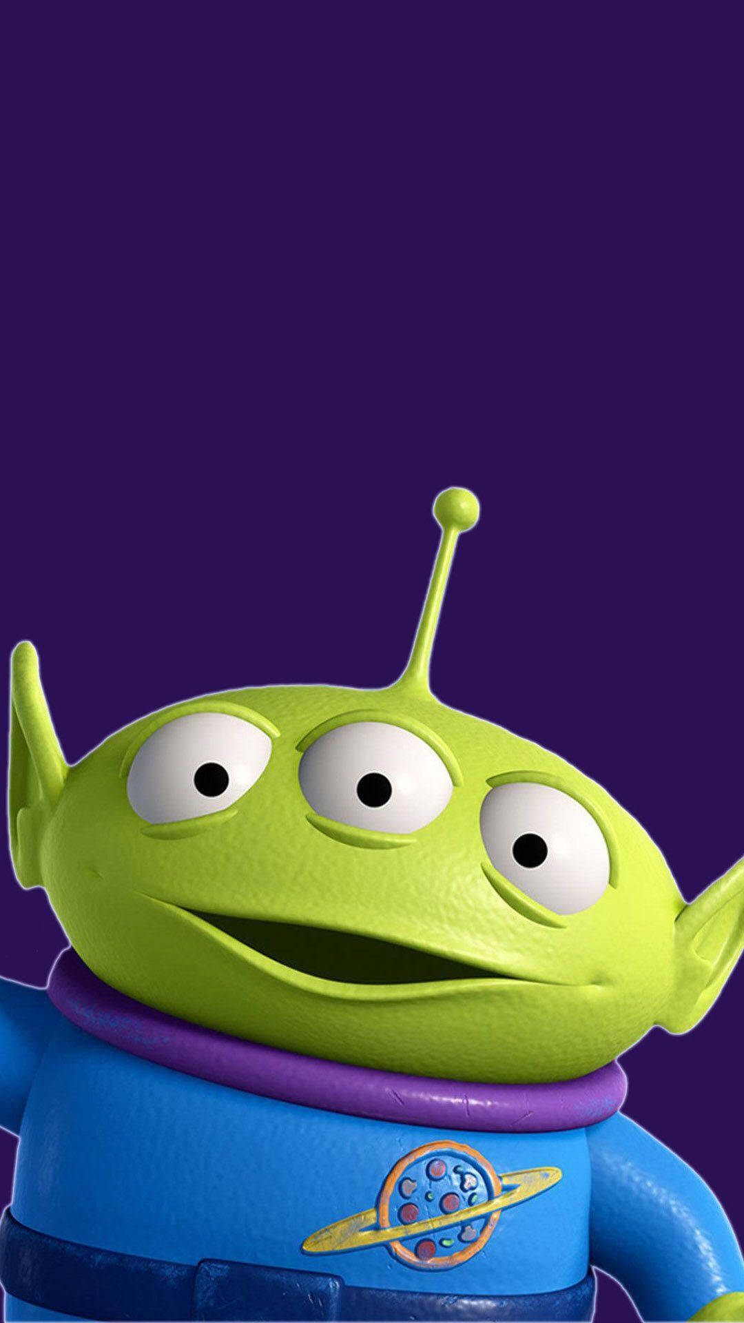 Toy Story Alien Purple Poster Background