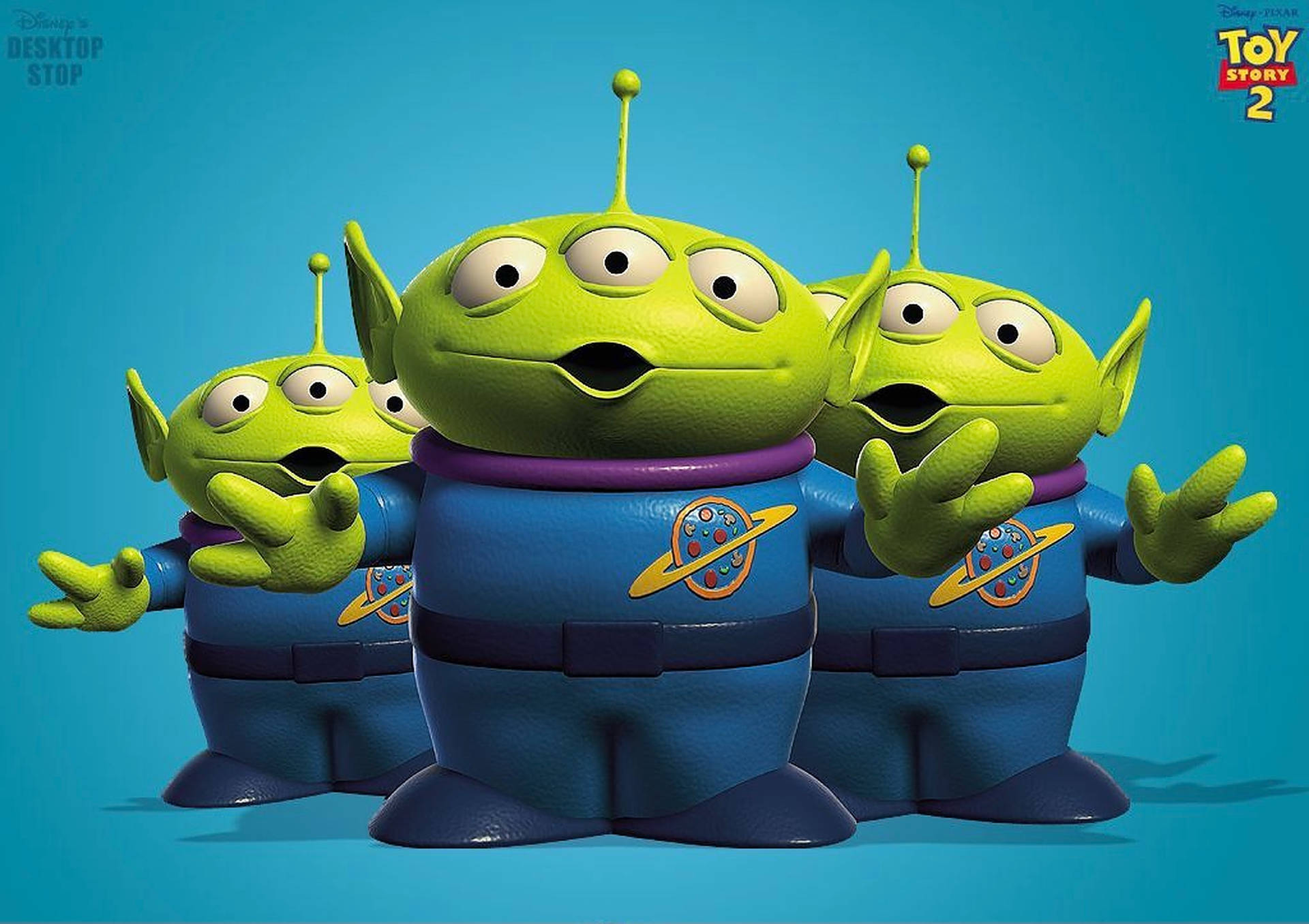 Toy Story Alien Surprised Expression Background