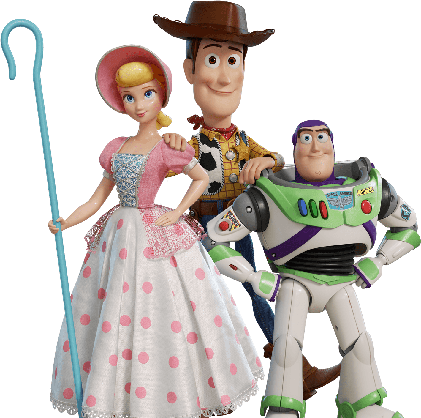 Toy Story Characters Woody Buzz Lightyear Bo Peep PNG
