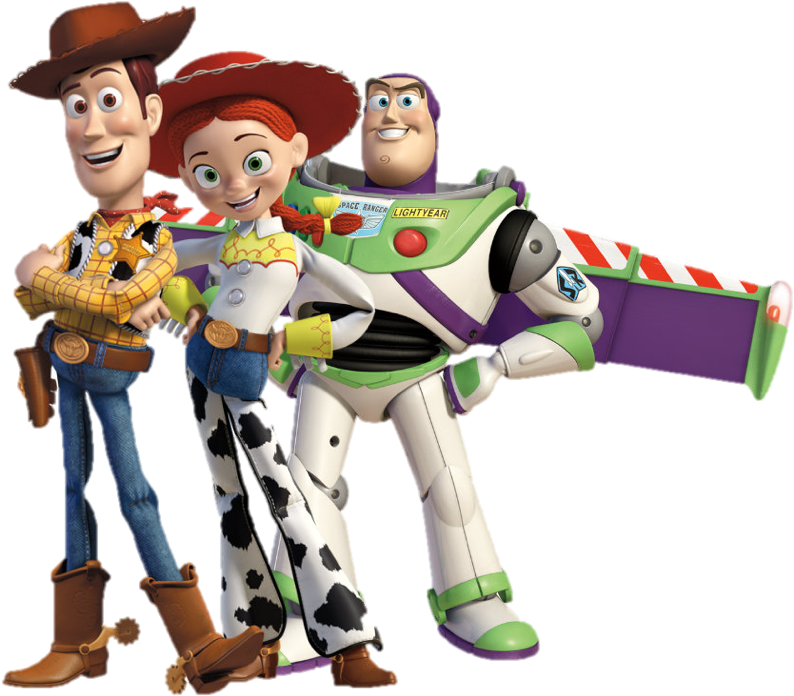 Toy Story Characters Woody Jessie Buzz Lightyear PNG