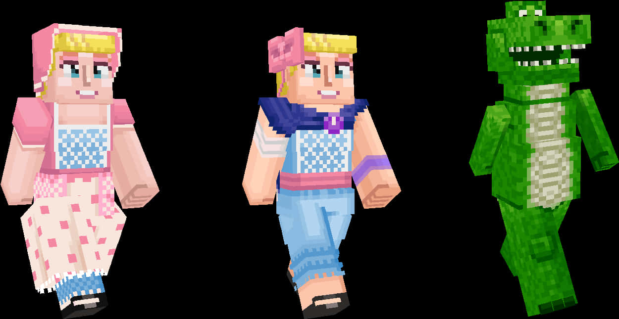 Toy Story Characters Minecraft Version PNG