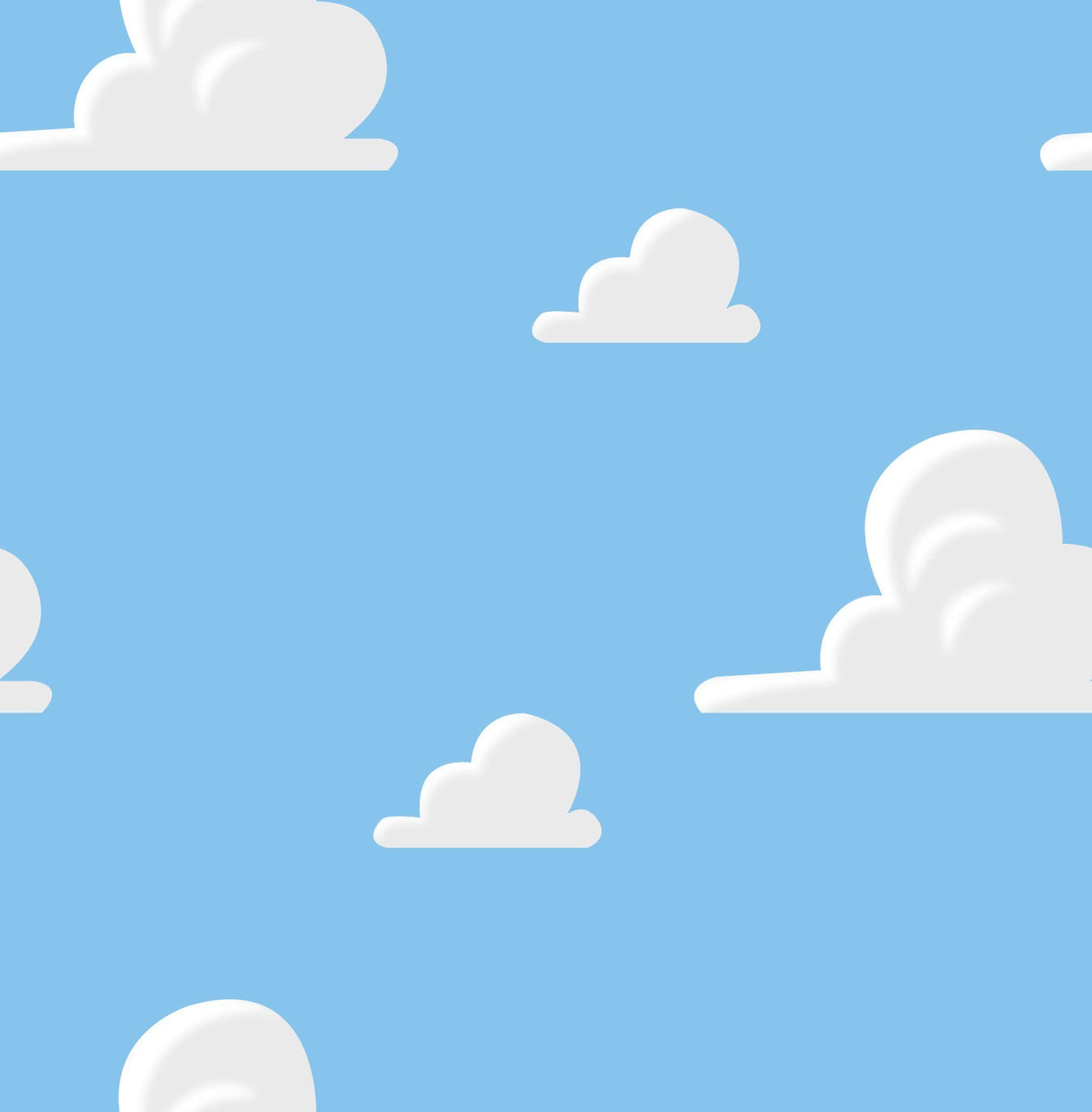 Flying above the clouds with Toy Story Wallpaper