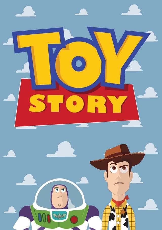 Woody And Buzz With A Toy Story Cloud Background