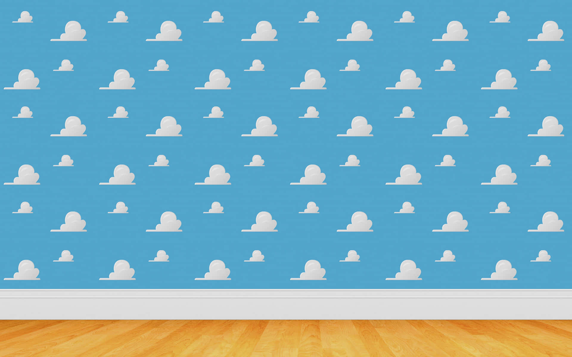Njutav Barndomens Glädje Med Toy Story Cloud Tapet Till Datorn Eller Mobilen. Wallpaper