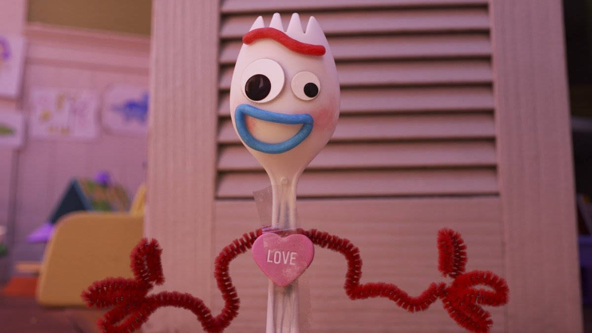 Toy Story Forky Pink Heart Wallpaper