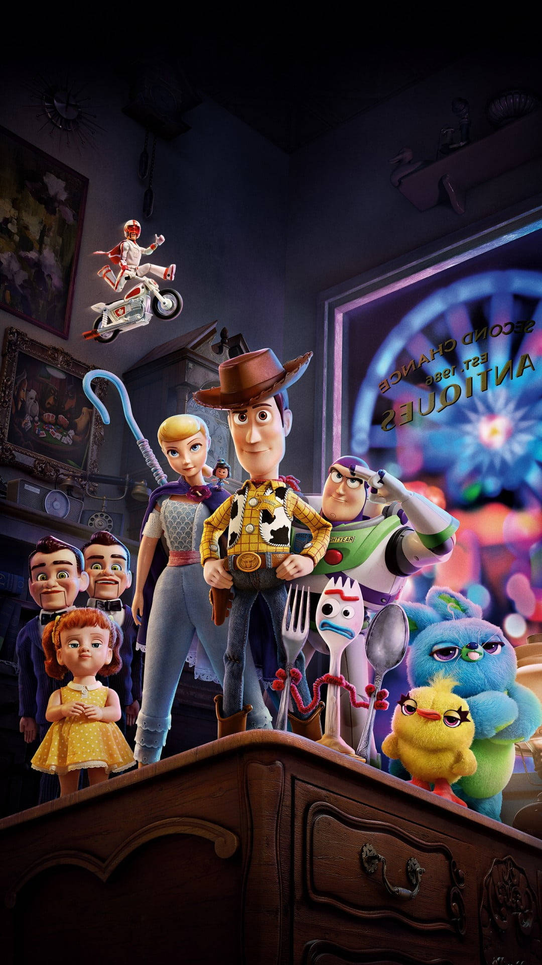 Toy Story Forky With His Friends Wallpaper