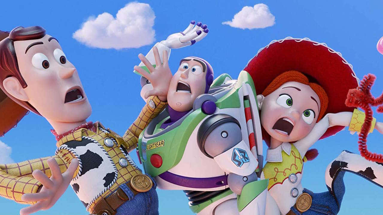 Toy Story 4 Sjov Woody Jessie Billede Tapet