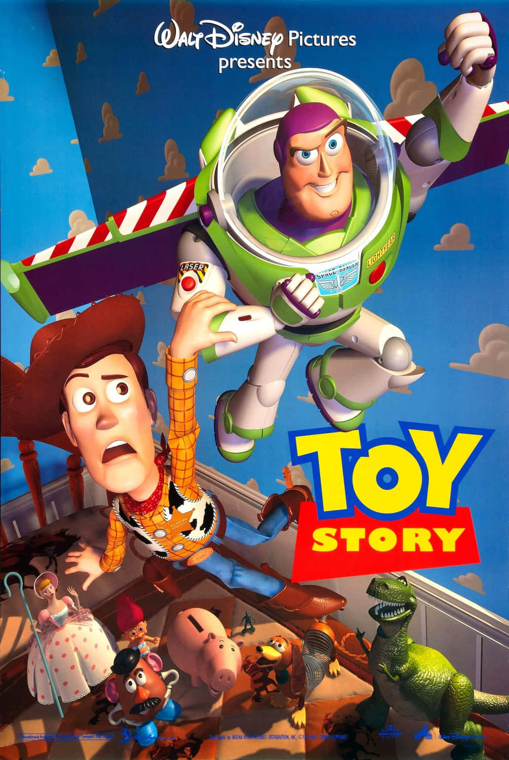 Toy Story Woody Buzz Lightyear Billede Poster Væg Tapet