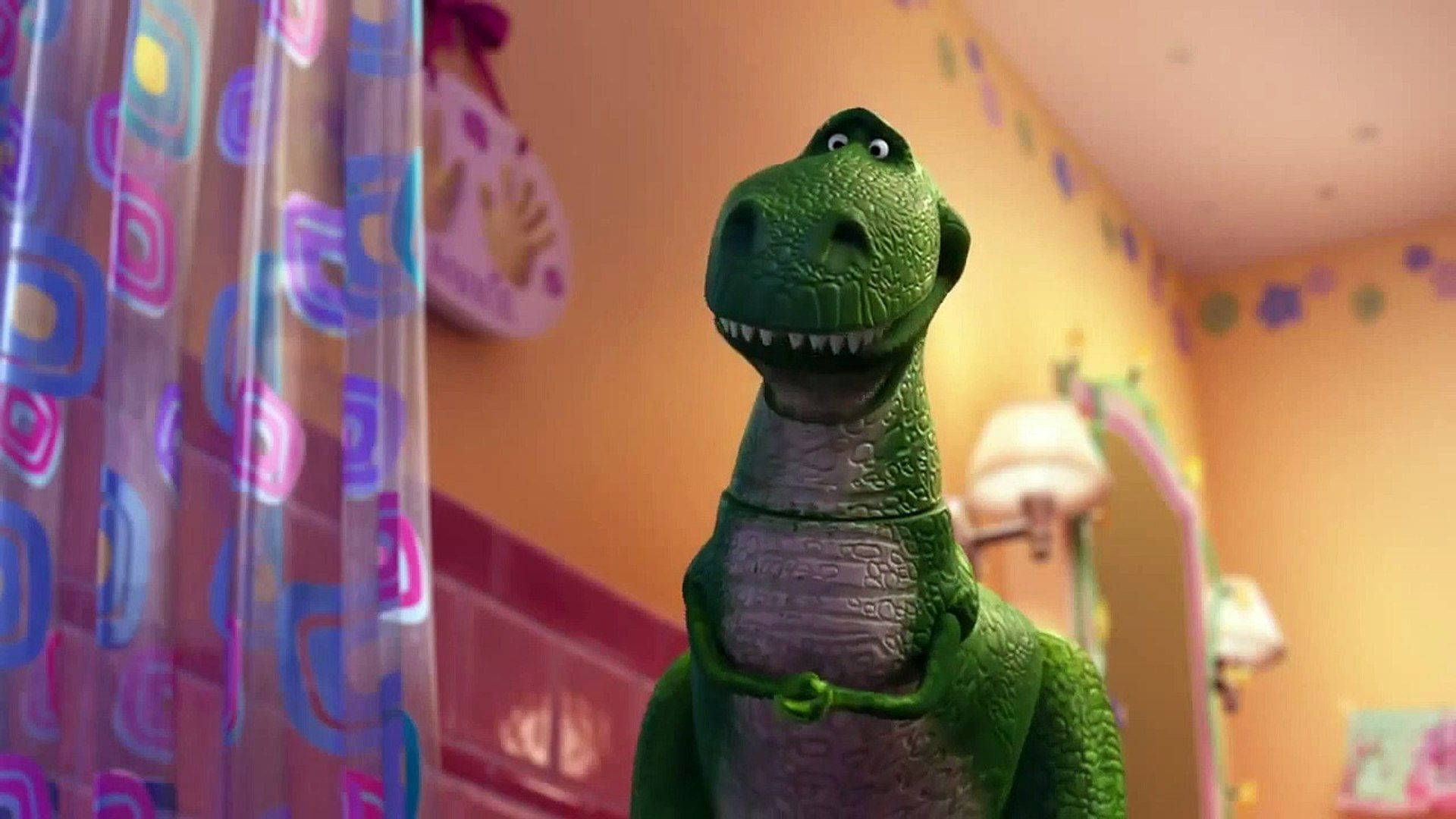 Toy Story Rex Behind Curtain