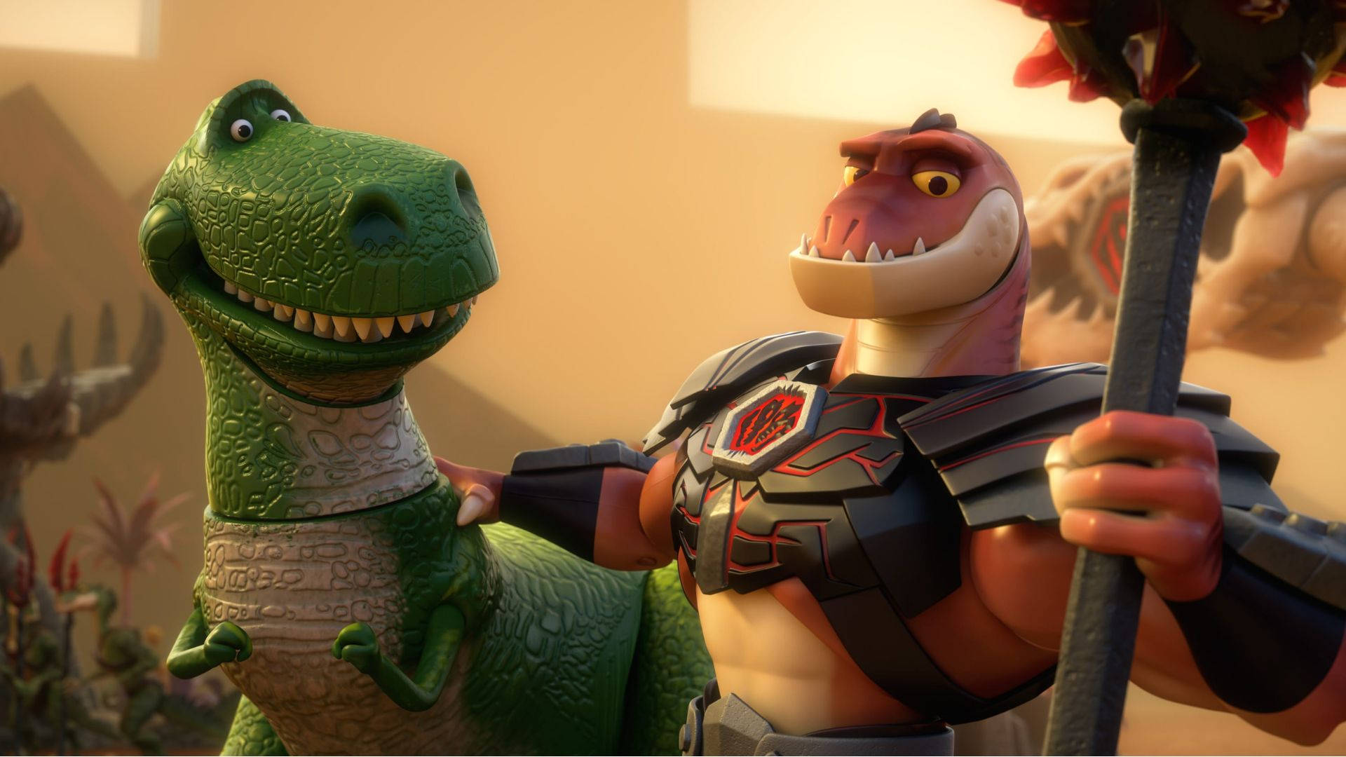 Toy Story Rex With A Warrior