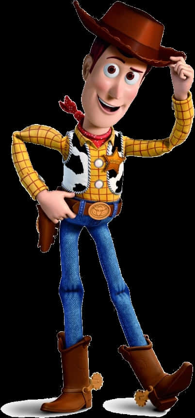 Toy Story Cowboy Character Pose PNG