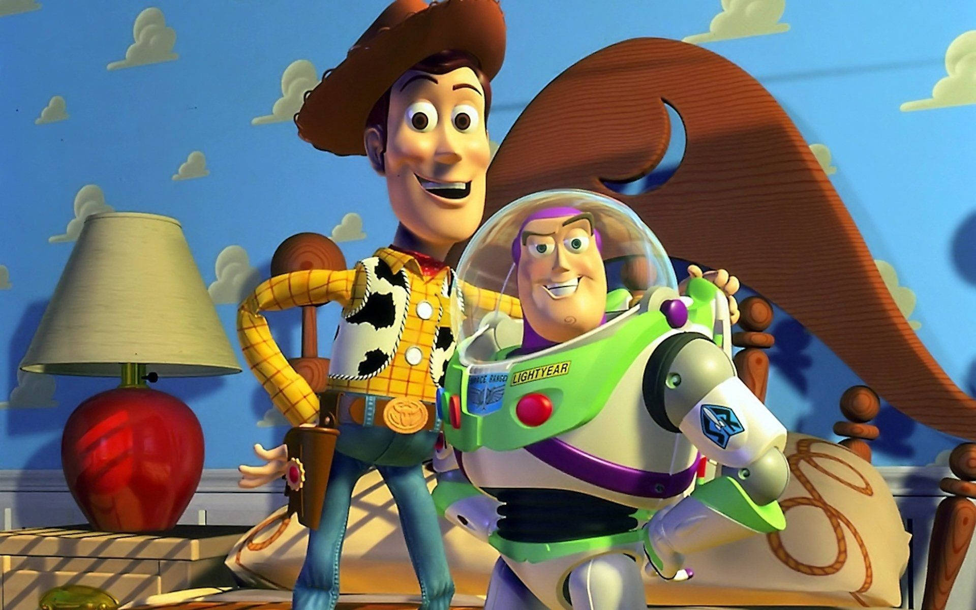 Toy Story Woody Hugging Buzz Wallpaper