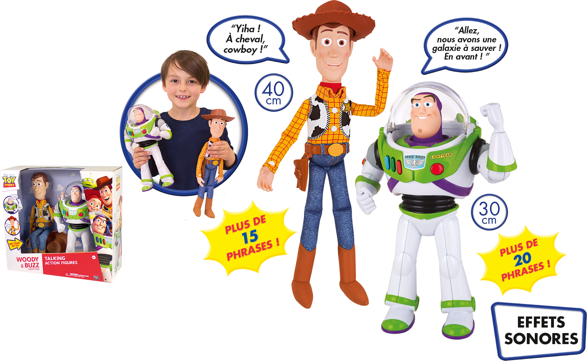 Toy Story Woodyand Buzz Lightyear Figureswith Child PNG