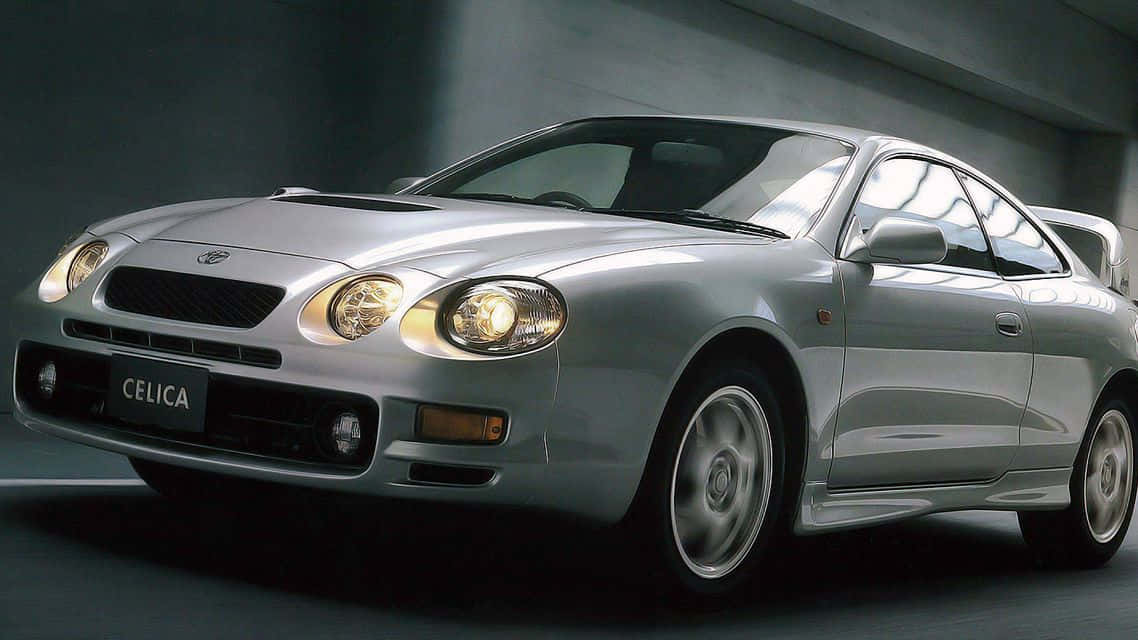 Toyota Celica Zilveren Coupe Achtergrond