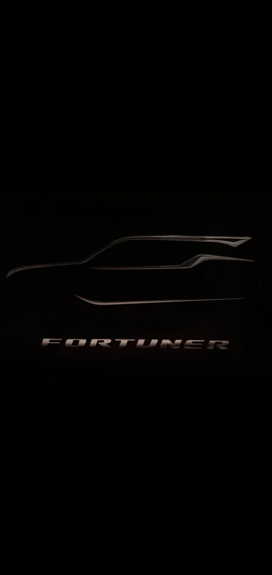 Toyota Fortuner sort logo trykning tapet Wallpaper